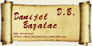 Danijel Bažalac vizit kartica